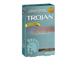 TROJAN Ultra Mince condoms lubrifiés, 12 unités