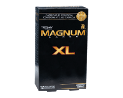 TROJAN Magnum XL condoms lubrifiés, 12 unités