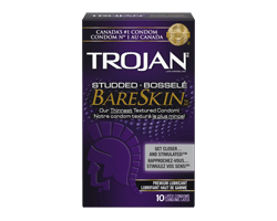 TROJAN Bareskin Bosselé condoms lubrifiés, 10 unités