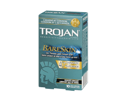 TROJAN Bareskin condoms lubrifiés, 10 unités