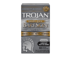 TROJAN BareSkin sans latex condoms, 10 unités