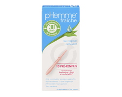 PHEMME Fraîche gel vaginal nettoyant, 10 unités