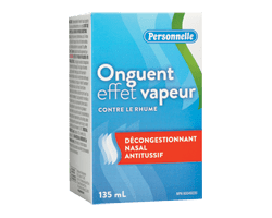 PERSONNELLE Onguent effet vapeur contre le rhume, 135 ml