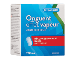 PERSONNELLE Onguent effet vapeur contre le rhume, 190 ml