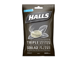 HALLS Halls menthol extra-fort, 30 unités, en sac