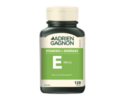 ADRIEN GAGNON Vitamine E 400 UI, 120 unités