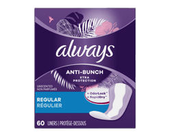 ALWAYS Anti-Bunch Xtra Protection protège-dessous quotidiens, réguliers, 60 unités