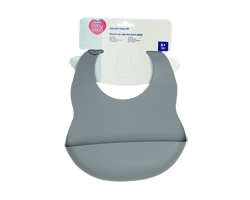 PERSONNELLE Bavoir en silicone pour bébés, bleu, 1 unité