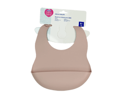 PERSONNELLE Bavoir en silicone pour bébés, rose, 1 unité