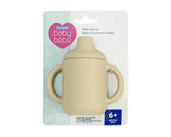 PERSONNELLE Gobelet d'entraînement en silicone pour bébés, beige, 1 unité