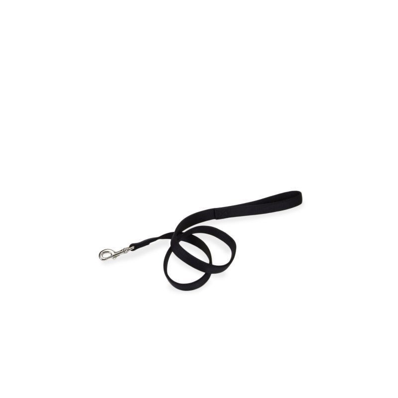 2-ply black nylon leash