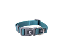 Adjustable collar for dogs, turquoise