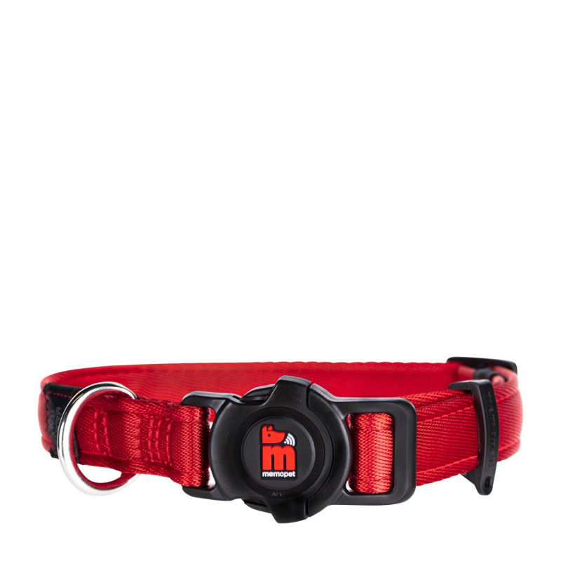 Memopet nylon collar for dogs, red…