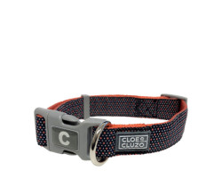 CLÖE e CLUZO Collier ajustable pour chiens, pois roug…