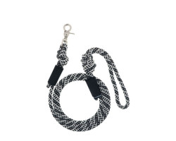 Quick-attach leash in black smooth rope…