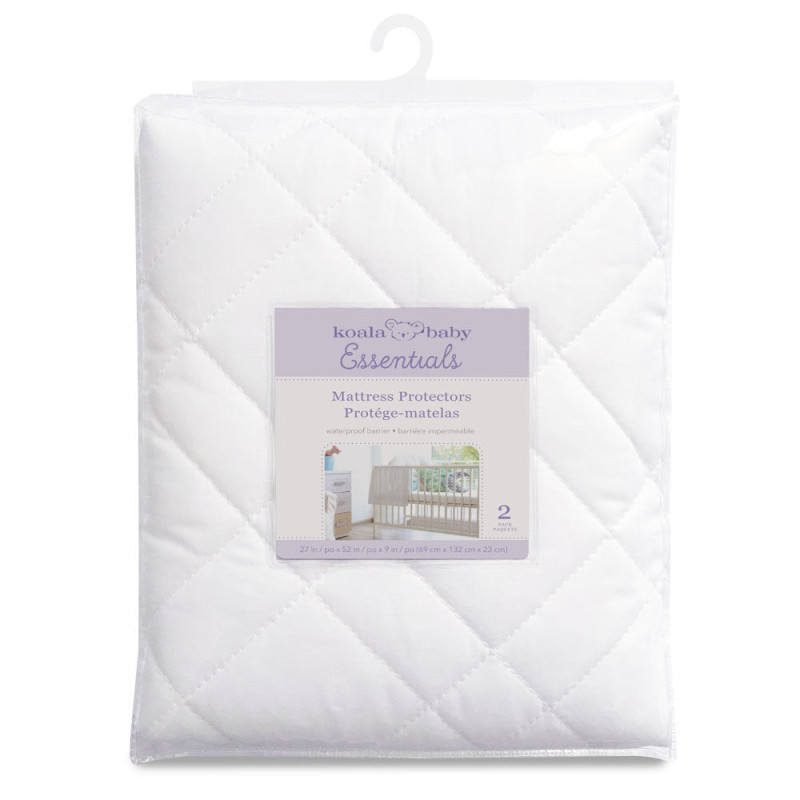 Protège-Matelas Matelassé Imperméable Emballage De 2 - Blanc Koala Baby.