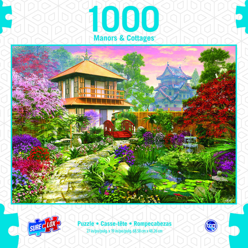 Sure-Lox 1000 pc Cottages and Manors deluxe puzzle