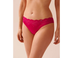 Culotte brésilienne microfibre et dentelle