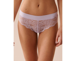 Culotte cheeky microfibre et dentelle