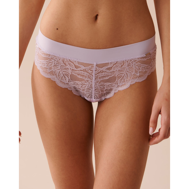 Culotte cheeky microfibre et dentelle