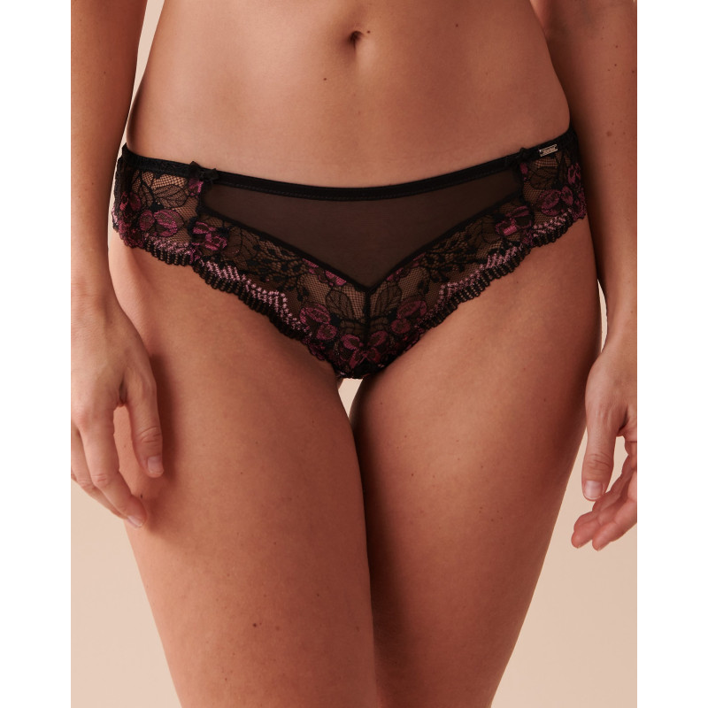 Culotte cheeky dentelle et résille