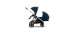 Cybex Poussette Double Gazelle S 2 – Châssis argent / Nacelle Bleu Océan