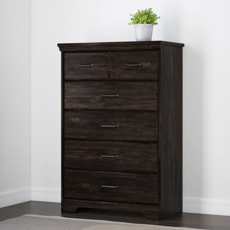 5 Drawer Chest - Versa Antique Black