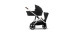 Cybex Poussette double Gazelle S 2 – Châssis argent/Nacelle noir moon