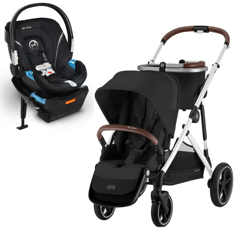 Gazelle S2 Travel System + Aton2 Car Seat with Sensorsafe - Black