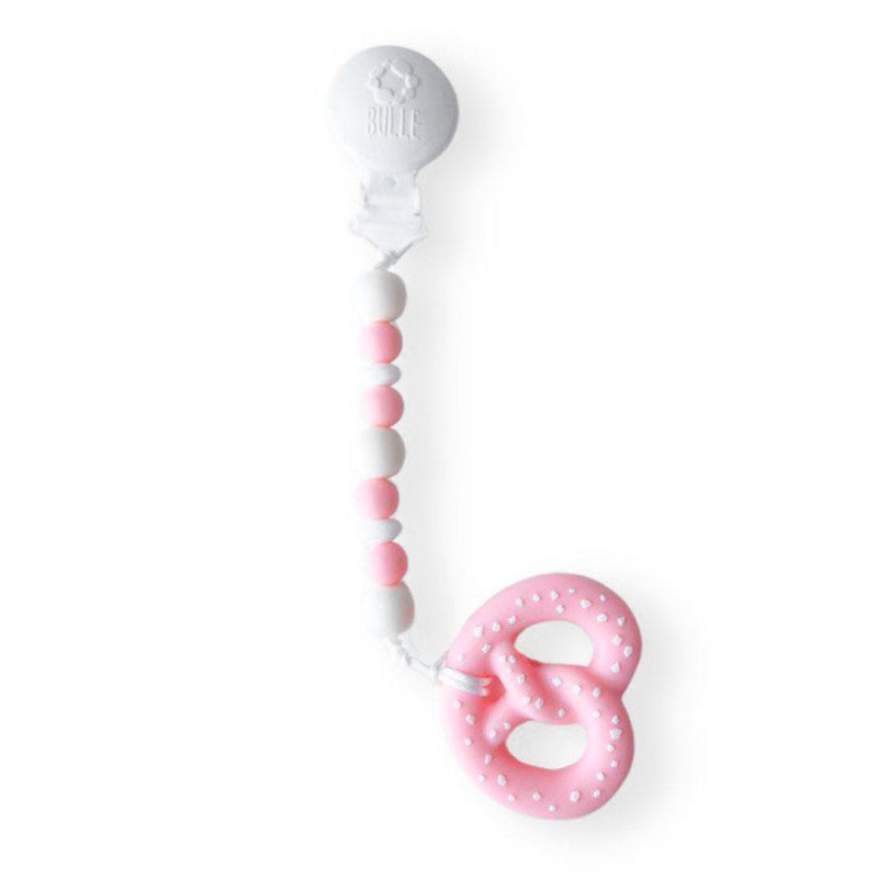 Pretzel and Pacifier Clip Duo - Old Rose