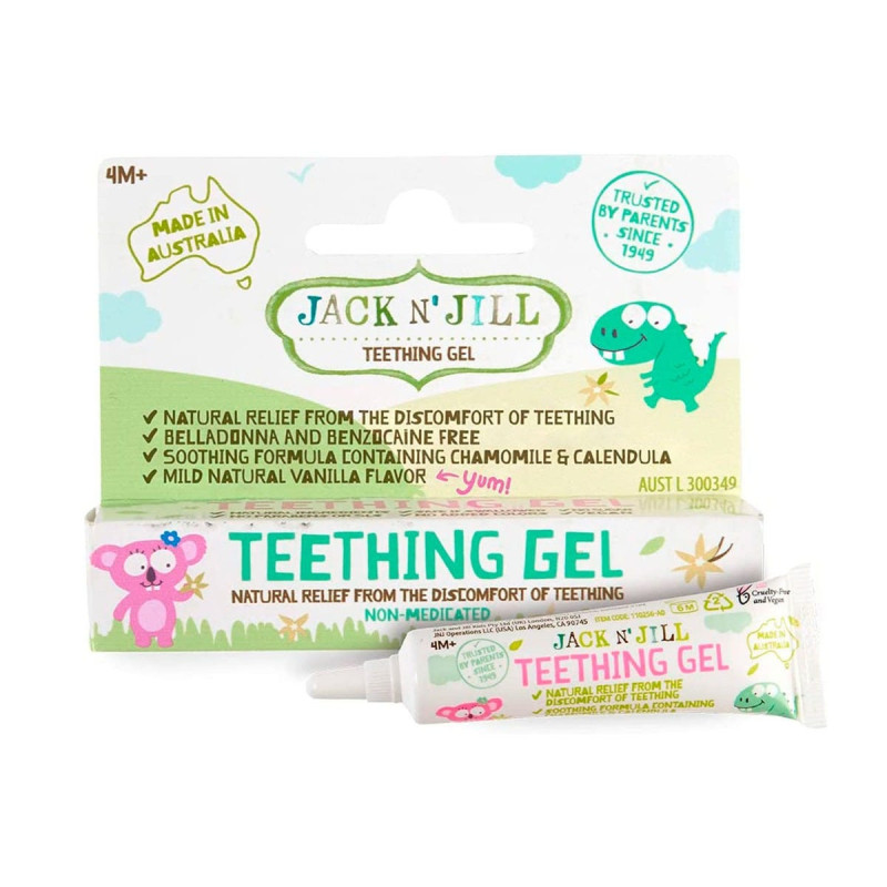 Jack N' Jill Gel de Dentition Naturel pour Bébé 4 mois+ 0,5 oz - Vanille