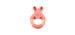 Rabbit Teething Ring - Blush Pink