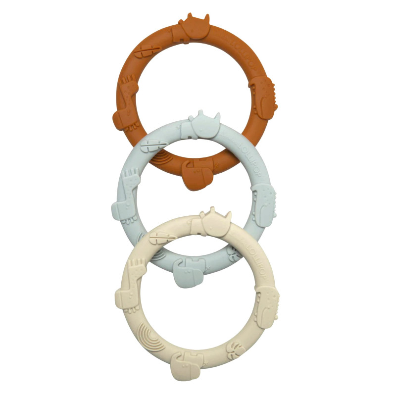 Jungle Teething Ring Set - Honey/Ginger