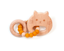 Bulle Hochet de Bois Chat -...