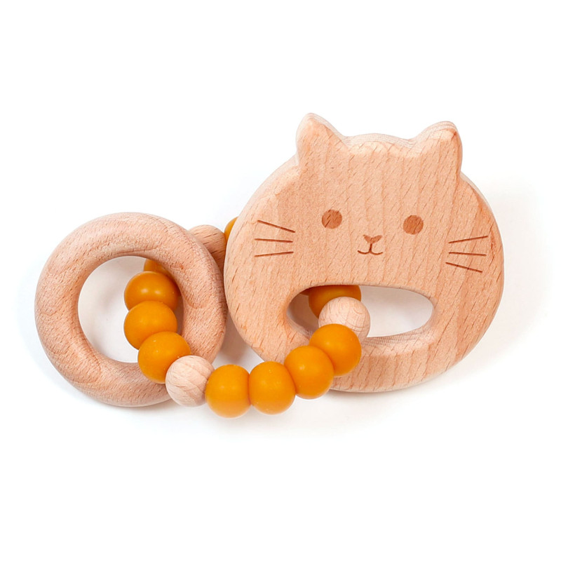 Bulle Hochet de Bois Chat - Dijon