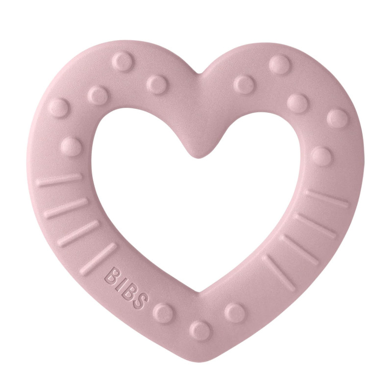 Bibs Jouet de Dentition - Coeur Rose Prune