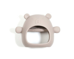 Bulle Mitaine de Dentition en Silicone - Ours Taupe