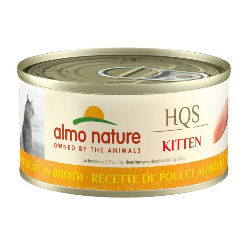 Conserve Poulet en Bouillon pour Chaton, 70g – Almo Nature HQS Natural