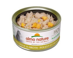 Conserve Poulet et Fromage en Bouillon pour Chats, 70g – Almo Nature HQS Natural