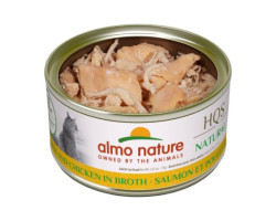 Conserve Saumon et Poulet en Bouillon pour Chats, 70g – Almo Nature HQS Natural