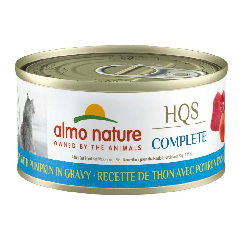 Conserve Thon et Potiron en Sauce pour Chats, 70g – Almo Nature HQS Complete