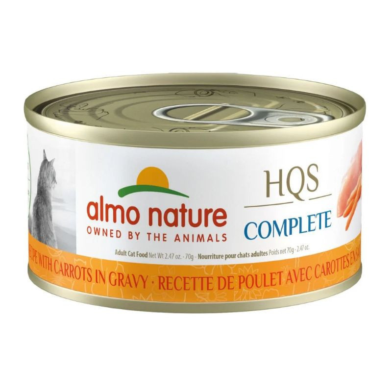 Conserve Poulet et Carotte en Sauce pour Chats, 70g – Almo Nature HQS Complete