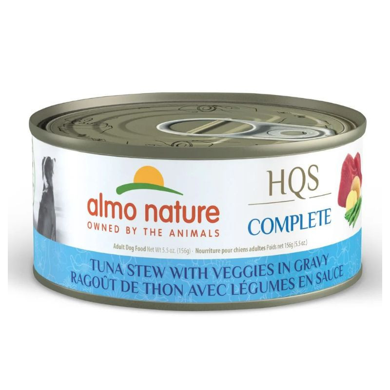 Conserve Ragoût Thon et Légumes en Sauce pour Chiens, 156g – Almo Nature HQS Complete