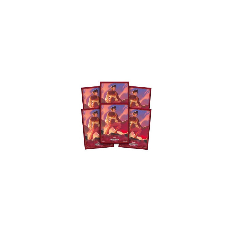 Disney lorcana -  pochettes taille standard- aladdin (65) - matte -  ciel scintillant