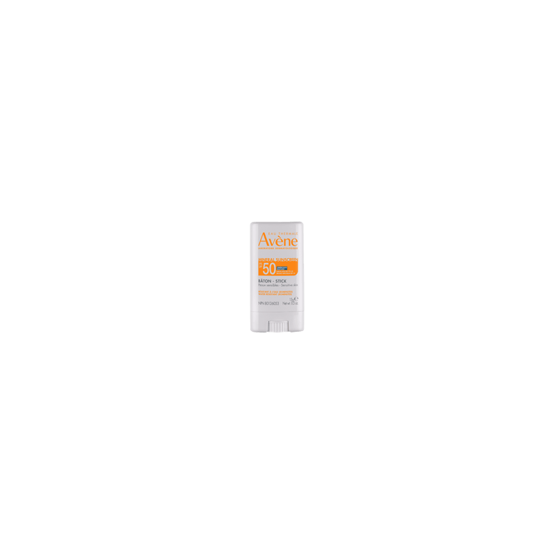 AVÈNE Bâton solaire minéral FPS 50, 15 g