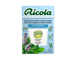 RICOLA Boite de pastilles, menthe poivrée des glaciers, 18 unités