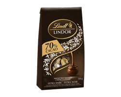 LINDT Lindor 70% cacao truffes au chocolat extra noir, 150 g