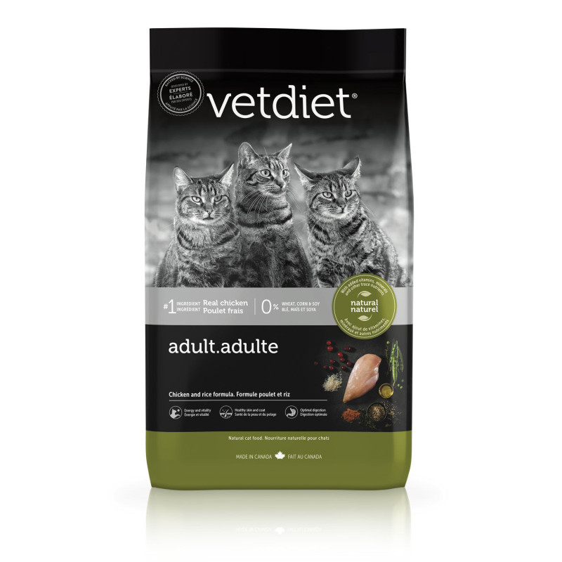 Vetdiet Nourriture sèche au poulet pour chat adu…