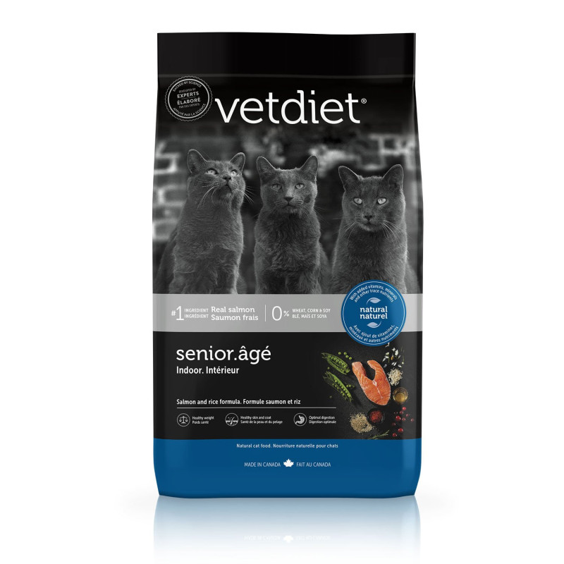 Vetdiet Nourriture au saumon et riz pour chat âg…