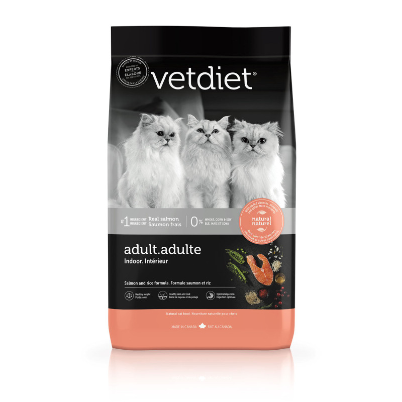 Vetdiet Nourriture sèche au saumon pour chat adu…